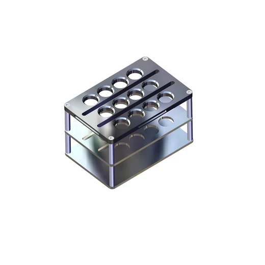 SBS Sample Rack 14/15 mL x 12 Round Bottom Tubes