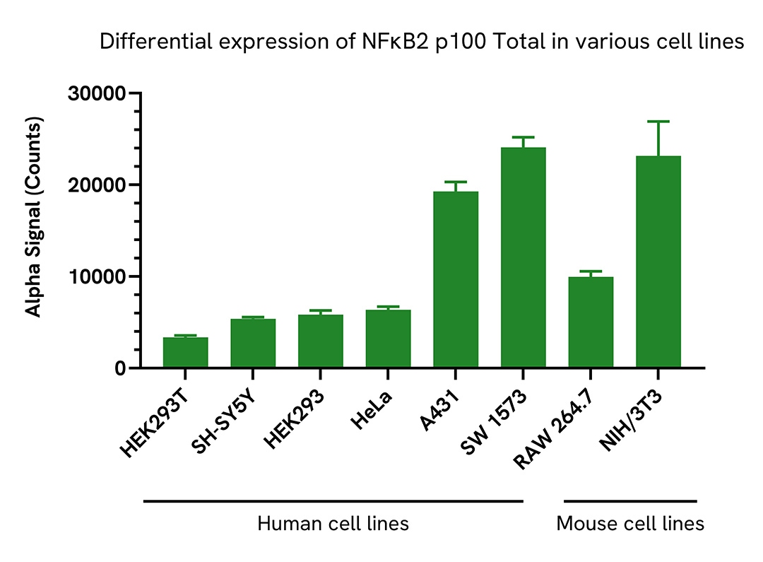 Versatility of NFκB2 p100 Total assay