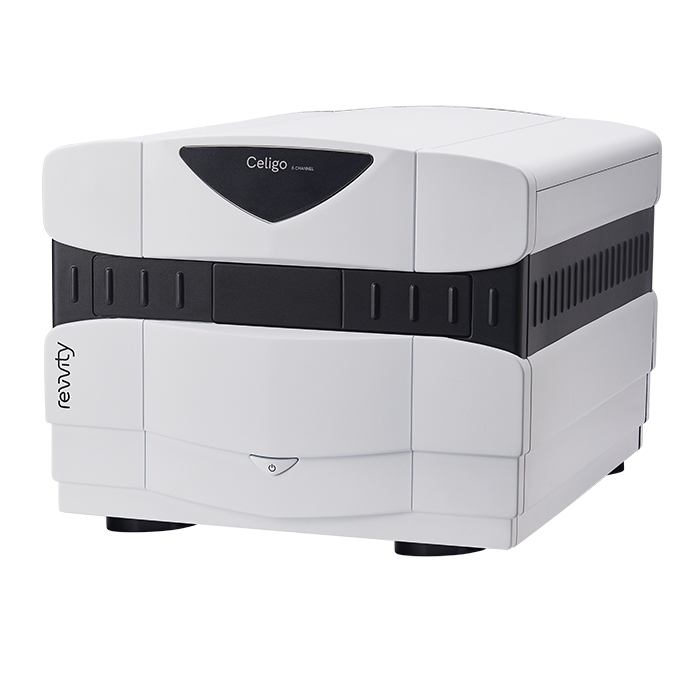 The Celigo image cytometer facing left