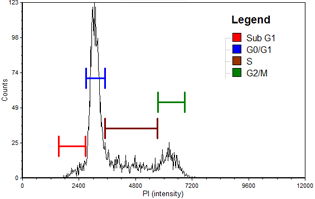 cell cycle jurkat graph