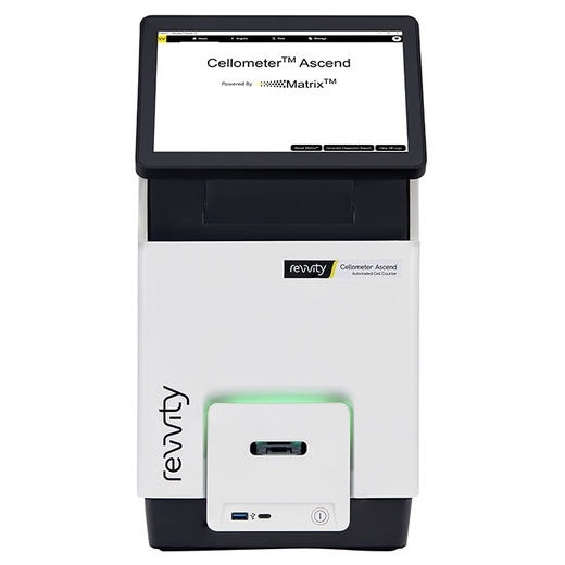 Image showing the Cellometer Ascend automated cell counter front facing with home screen.