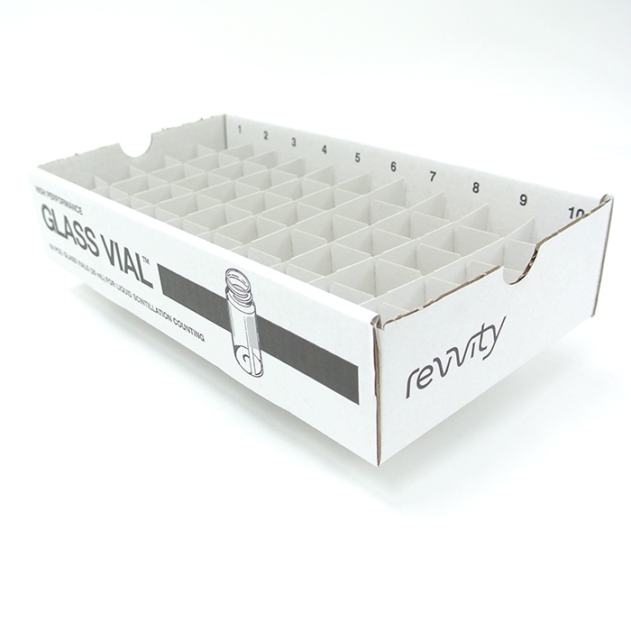 Cardboard Tray for 50 - 20 mL Liquid Scintillation Counting Vials
