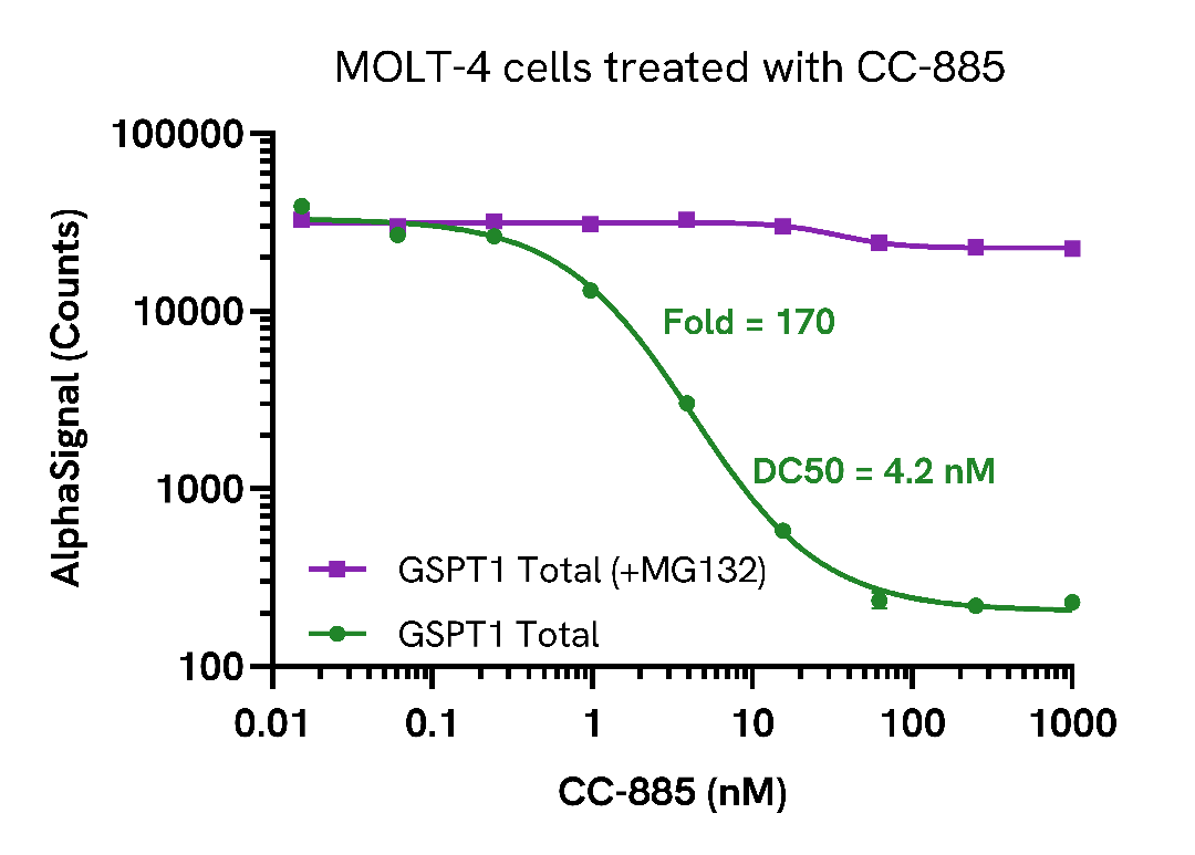Specific degradation of GSPT1 using CC-885 PROTAC