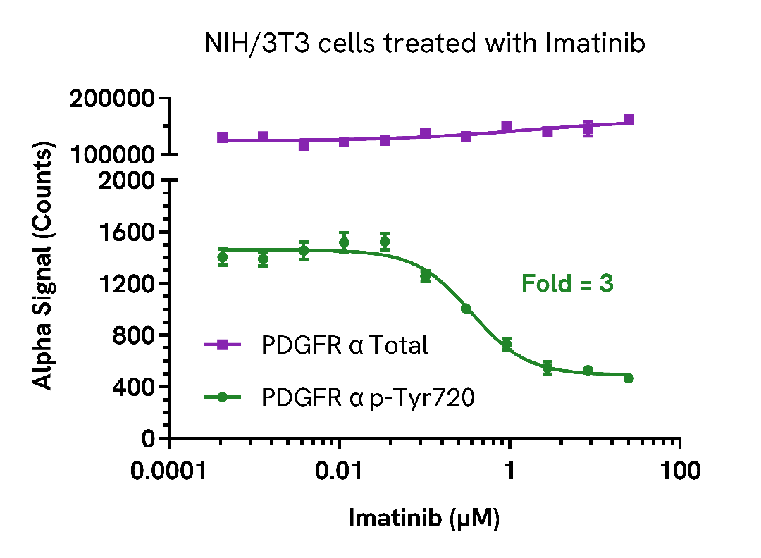 PDGF Receptor α inhibition in cells treated with Imatinib