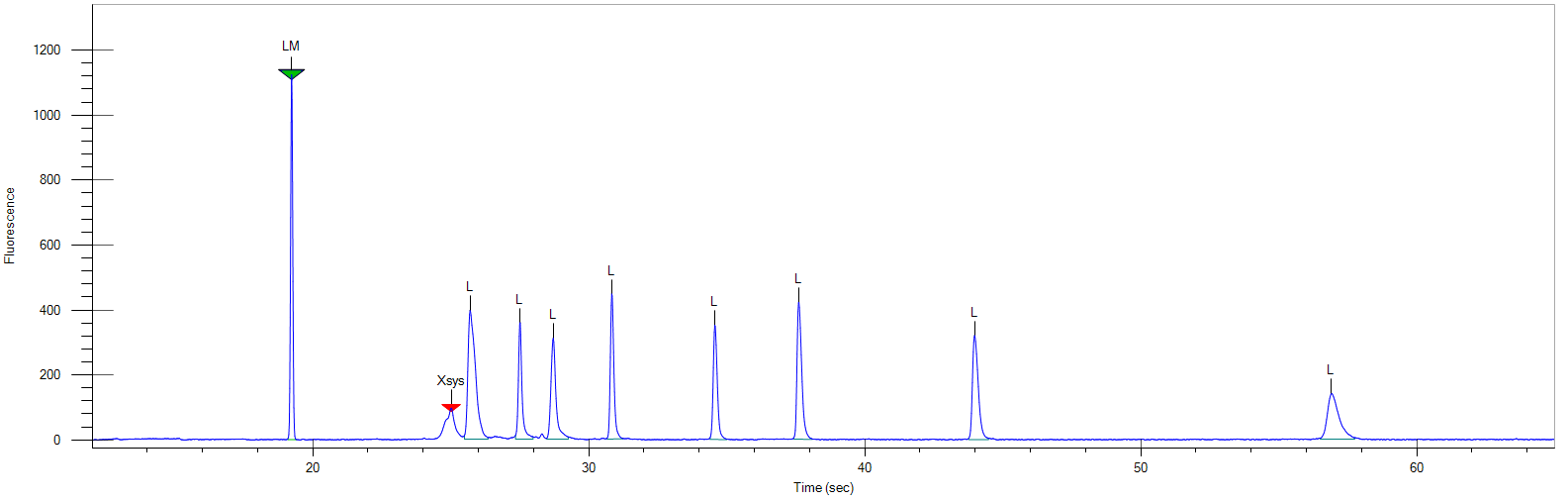 proteinexact labchip ladder electropherogram