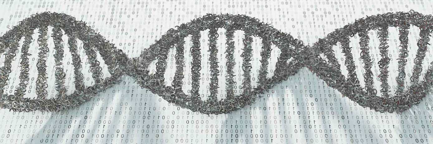 Abstract illustration of DNA barcodes representing multiplex next-generation sequencing