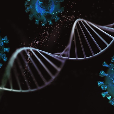 DNA strand visualization highlighting therapeutic payload delivery in gene editing