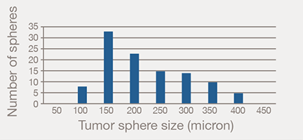 Tumar Sphere Size Distribution