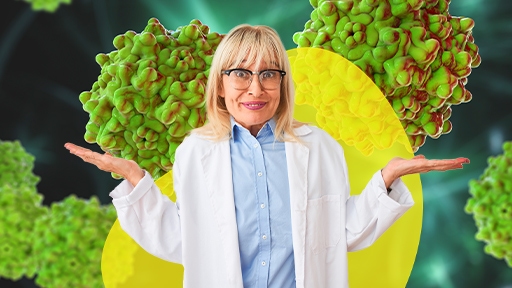 Web page HEK cellence and vectonize scientist questioning hands