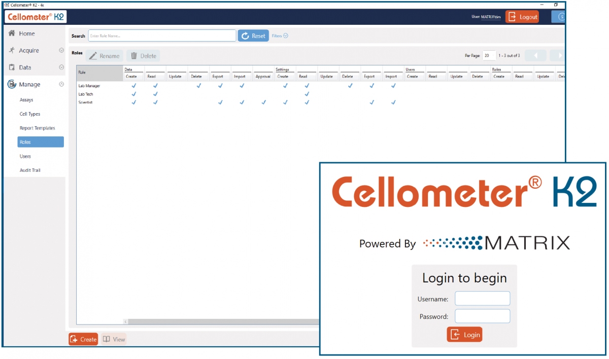 k2 matrix 21cfr screen