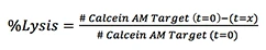 Percent lysis equation normalize t 0