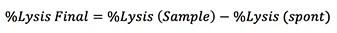 Percent lysis final equation